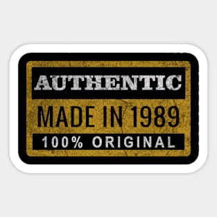 Born In 1989 Authentic 100_ Original Vintage Sticker